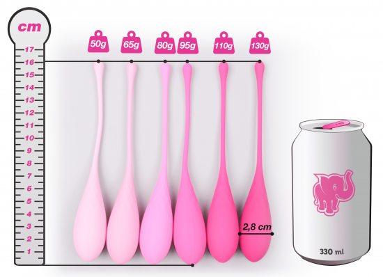 Sada vaginálnych činiek Deluxe Petite Kegel Balls