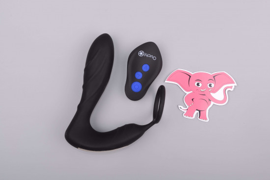 Análny kolík pre elektrosex Load of Pleasure s erekčným krúžkom a diaľkovým ovládaním (14,5 cm)
