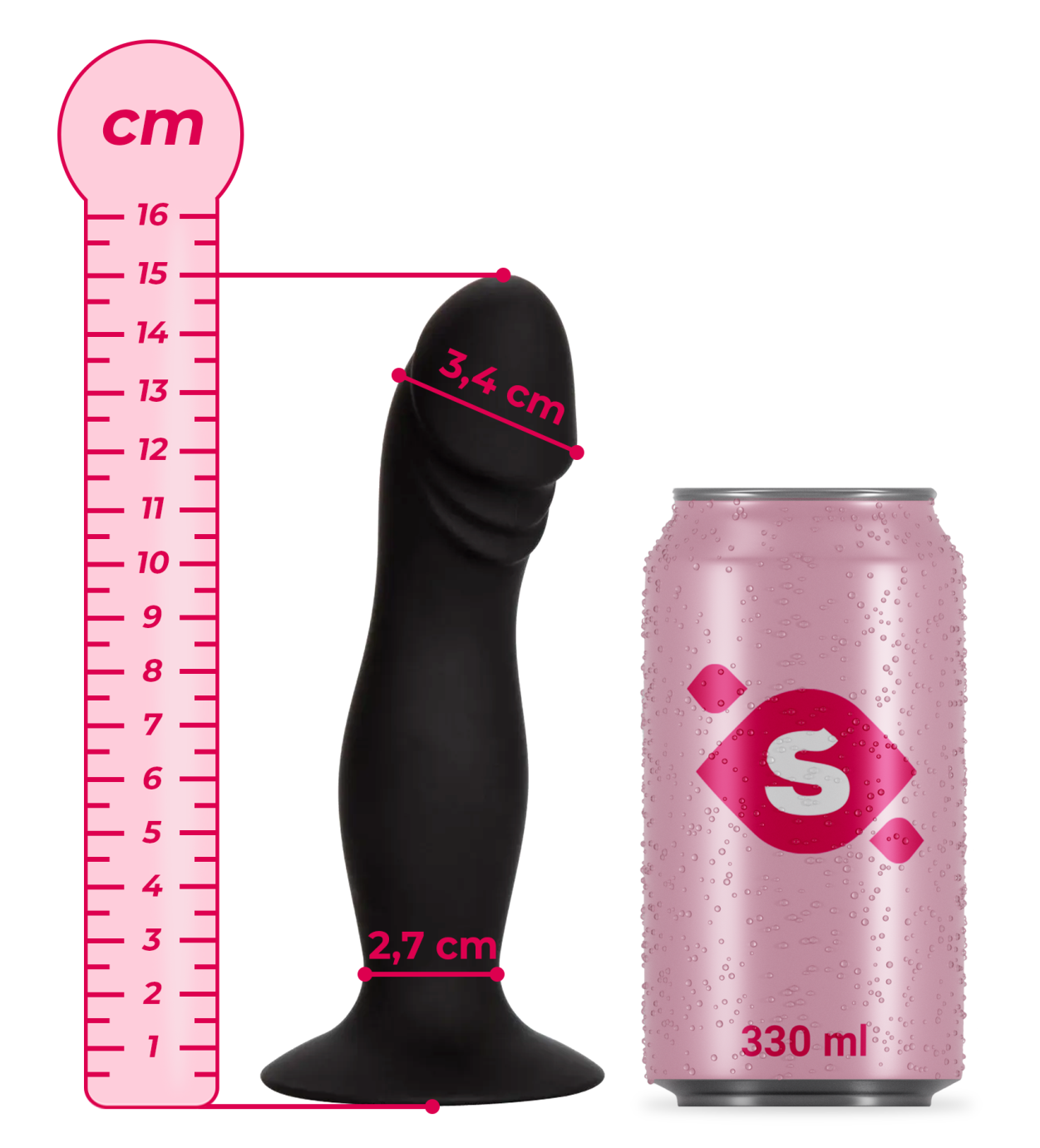 Análne dildo Black Stud (15 cm)