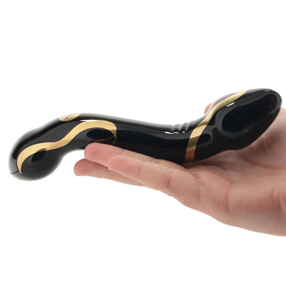 Sklenené dildo Handblow Double Ended (19 cm)