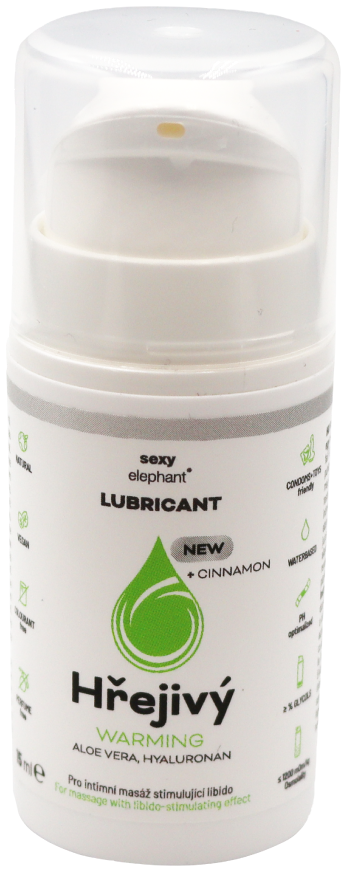Cestovné balenie Hrejivý lubrikačný gél Sexy Elephant (15 ml)