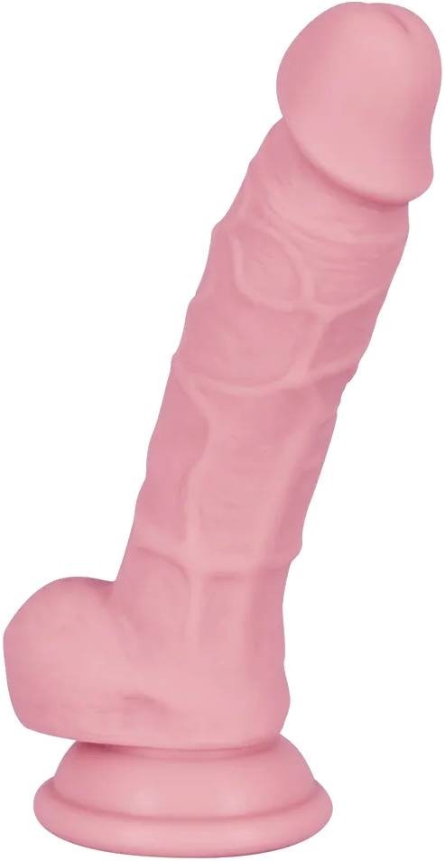 Dildo s prísavkou a semenníkmi Silicone (18 cm)