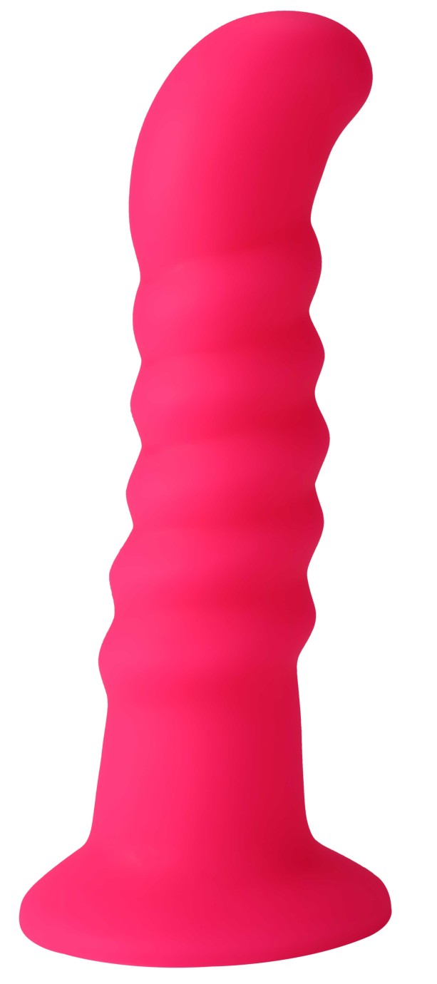 Silikónové dildo s prísavkou Hot Pink (18 cm)