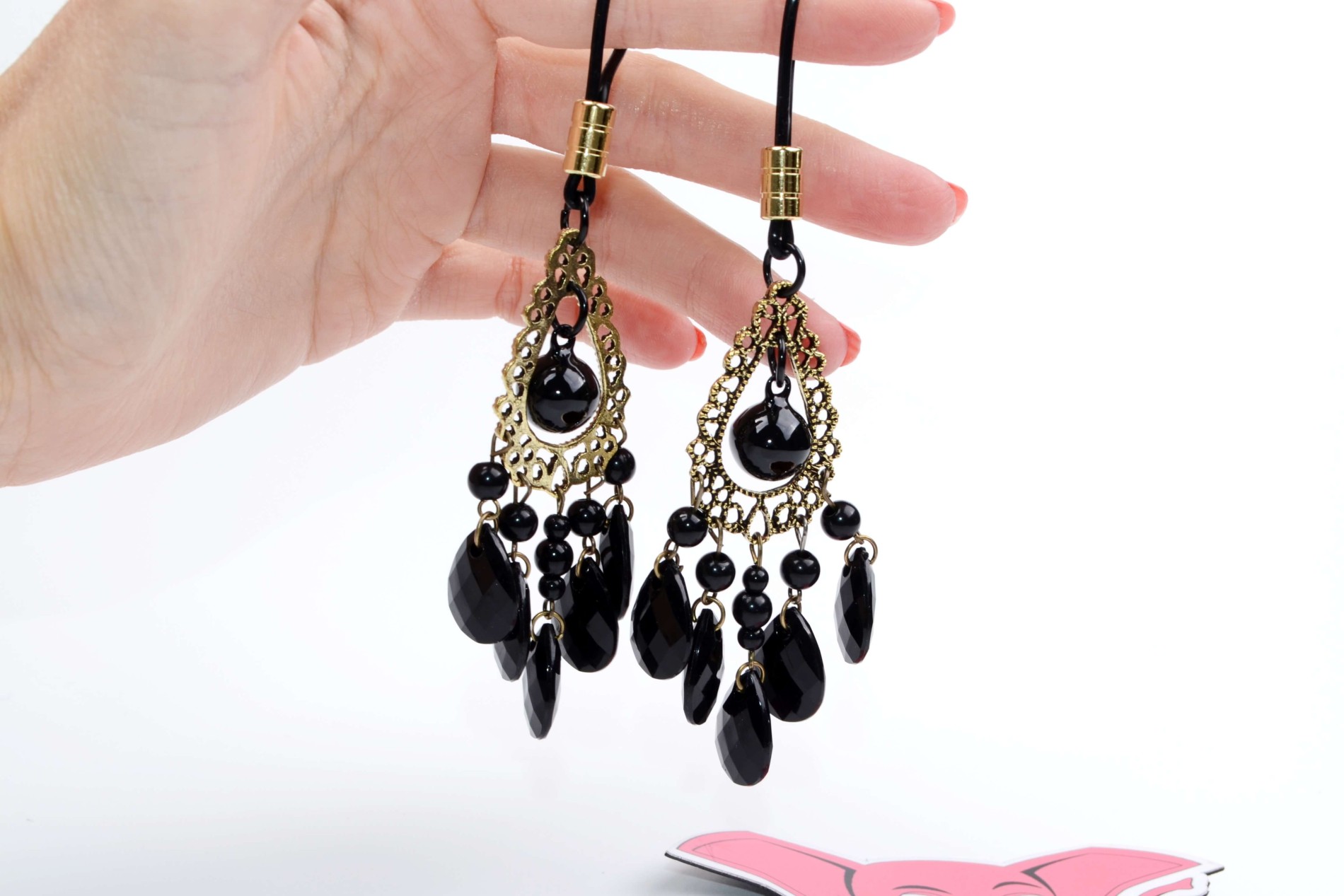 Svorky na bradavky Black Jewel