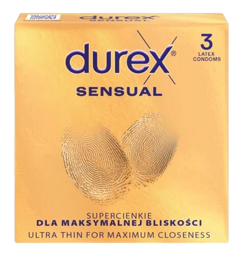 Durex Sensual – tenké kondómy (3 ks)