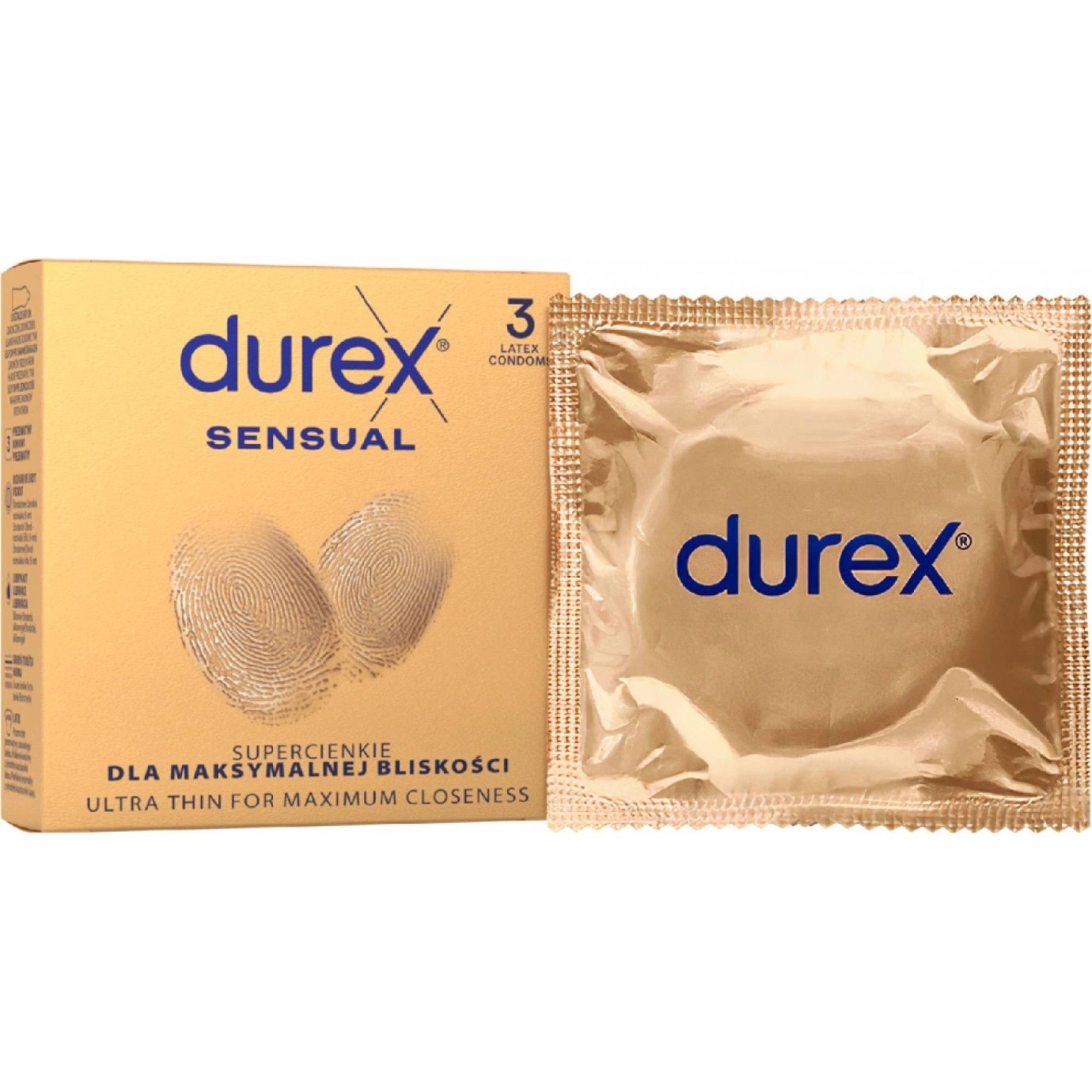 Durex Sensual – tenké kondómy (3 ks)