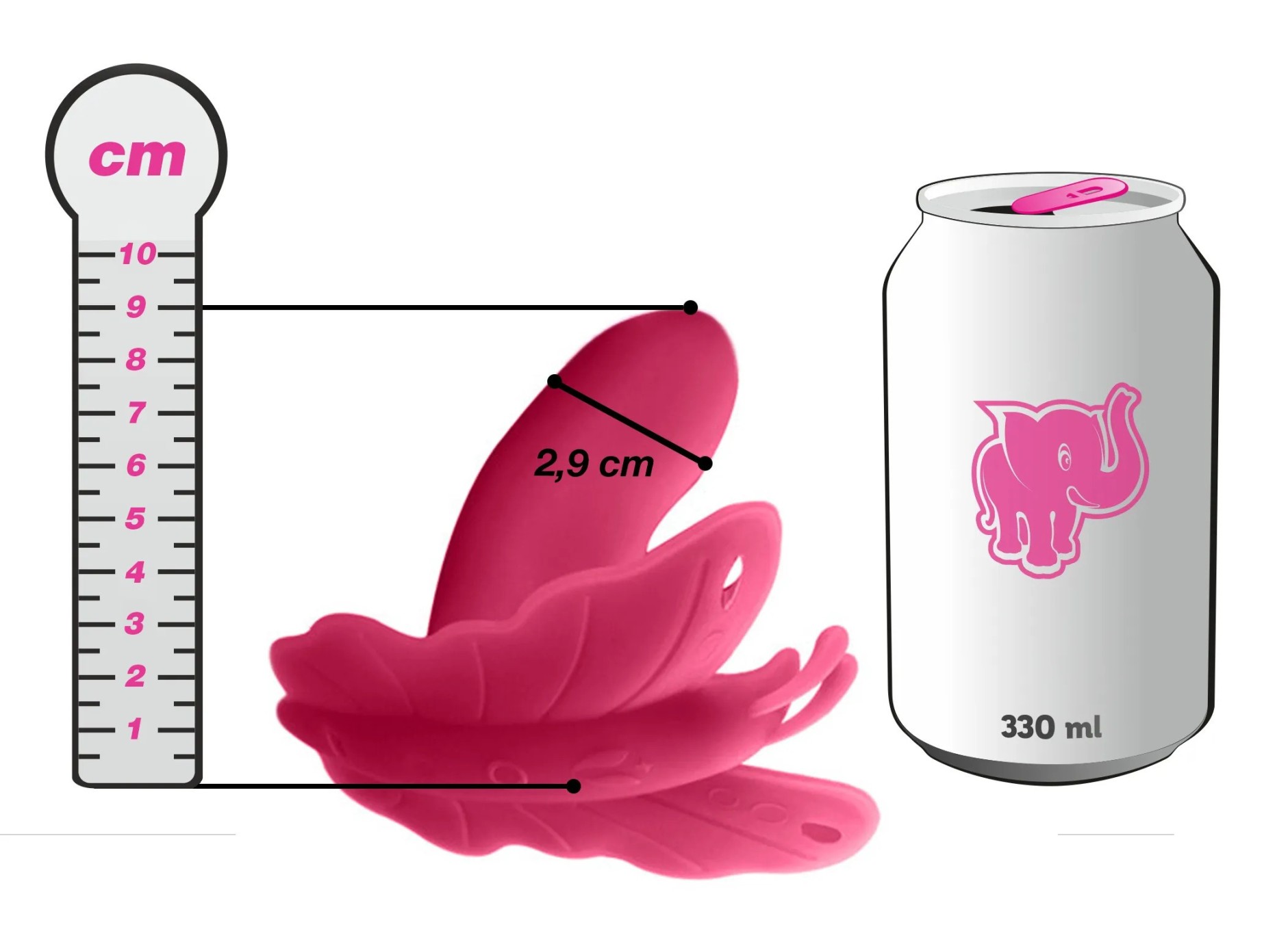 Vibračný motýlik Lovely Delight, ružový