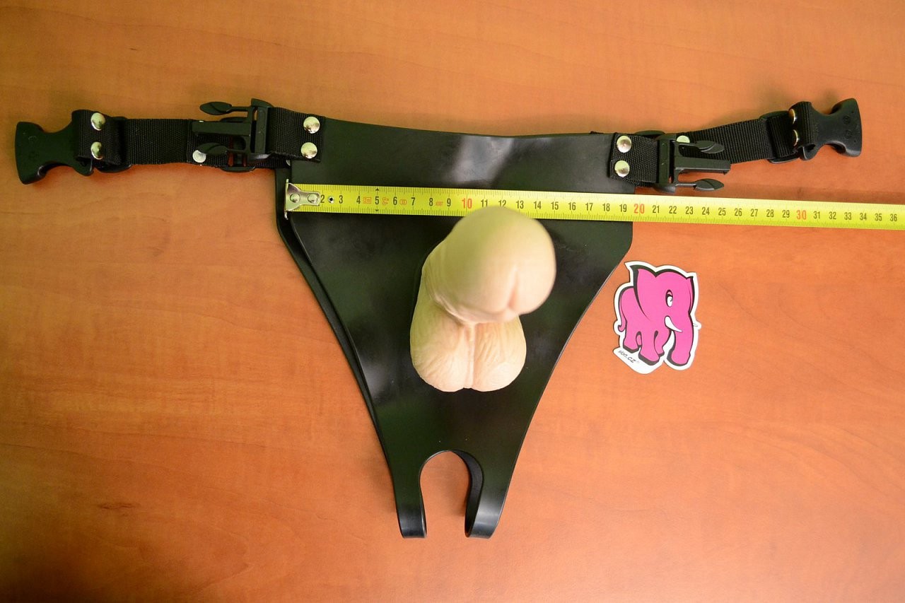Pripínací gélový penis 18 cm