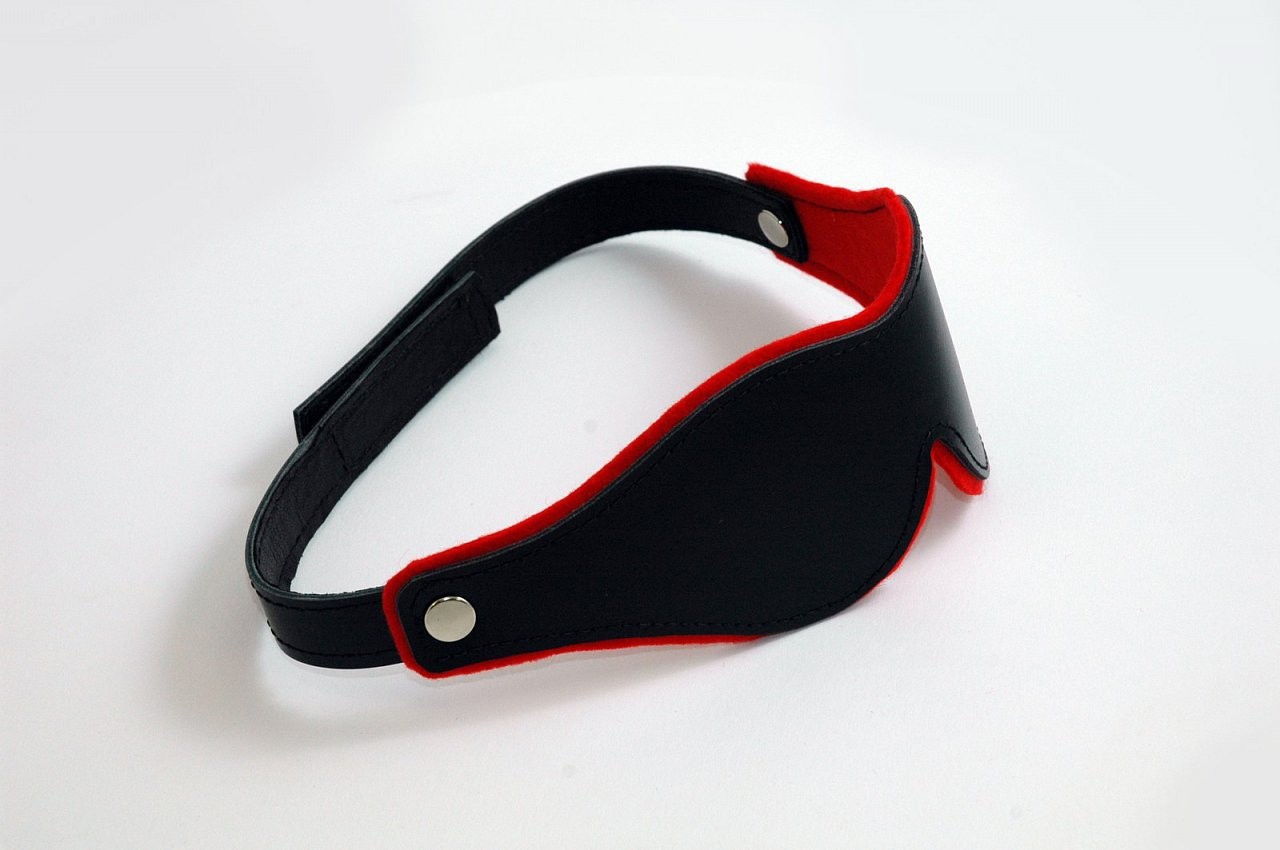 Kožená maska na oči BlackRed