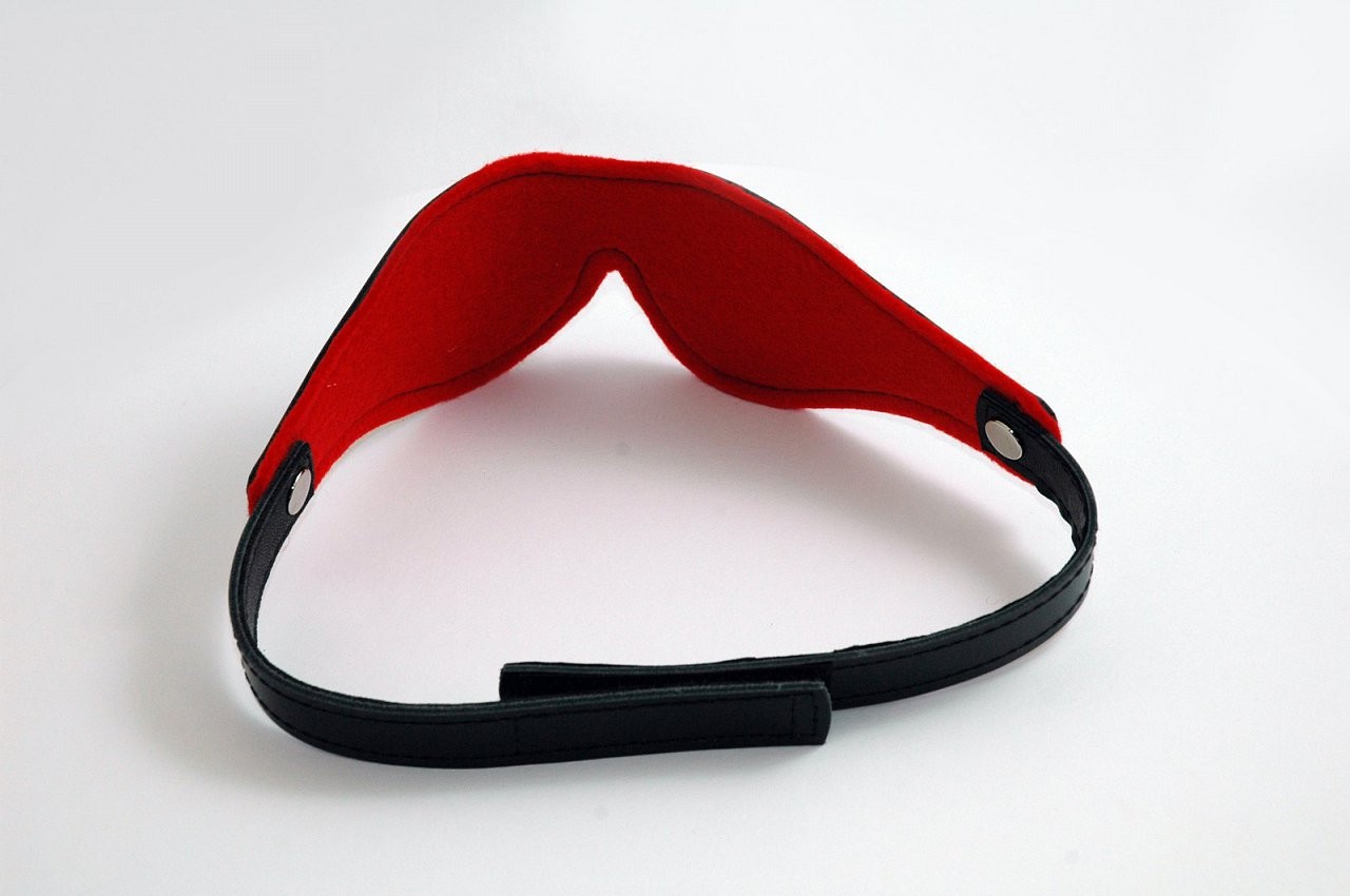 Kožená maska na oči BlackRed