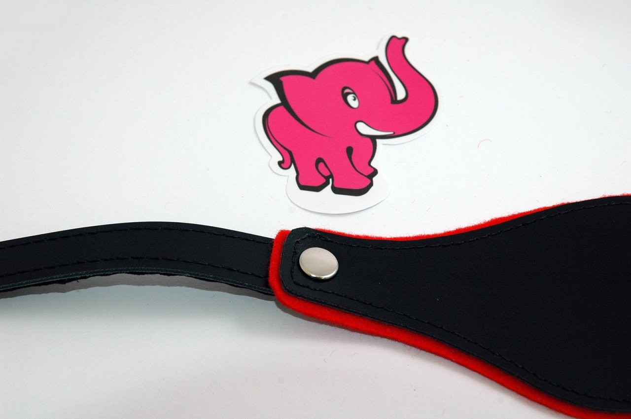 Kožená maska na oči BlackRed