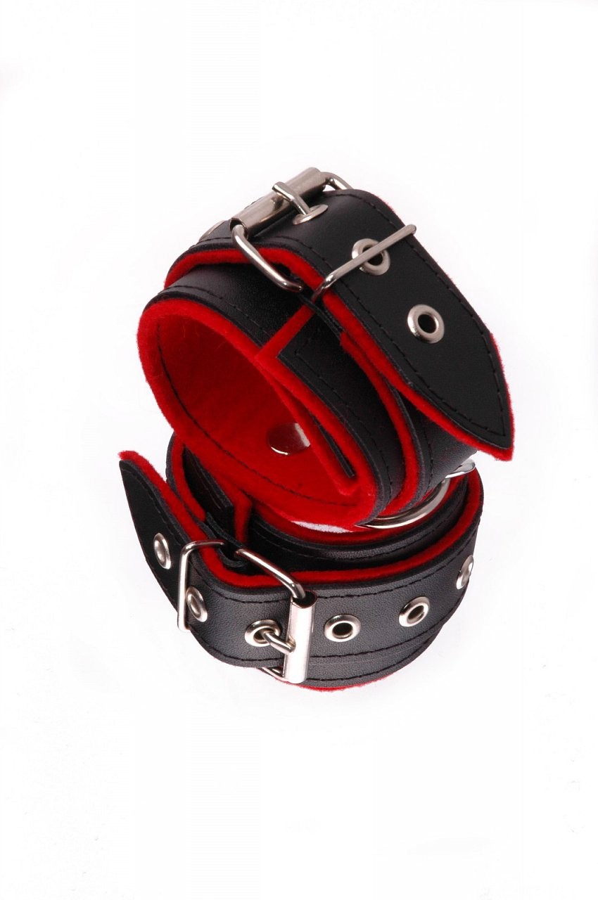 Kožené putá na ruky BlackRed