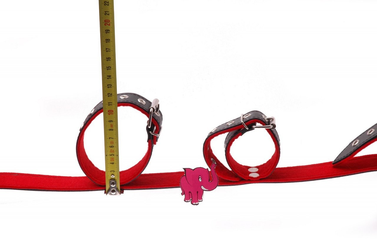 Kožená putá na ruky a nohy BlackRed