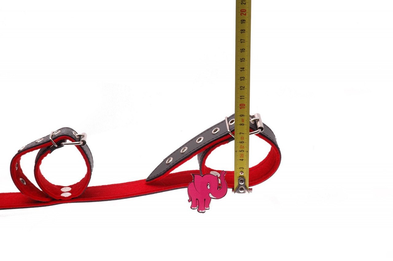 Kožená putá na ruky a nohy BlackRed