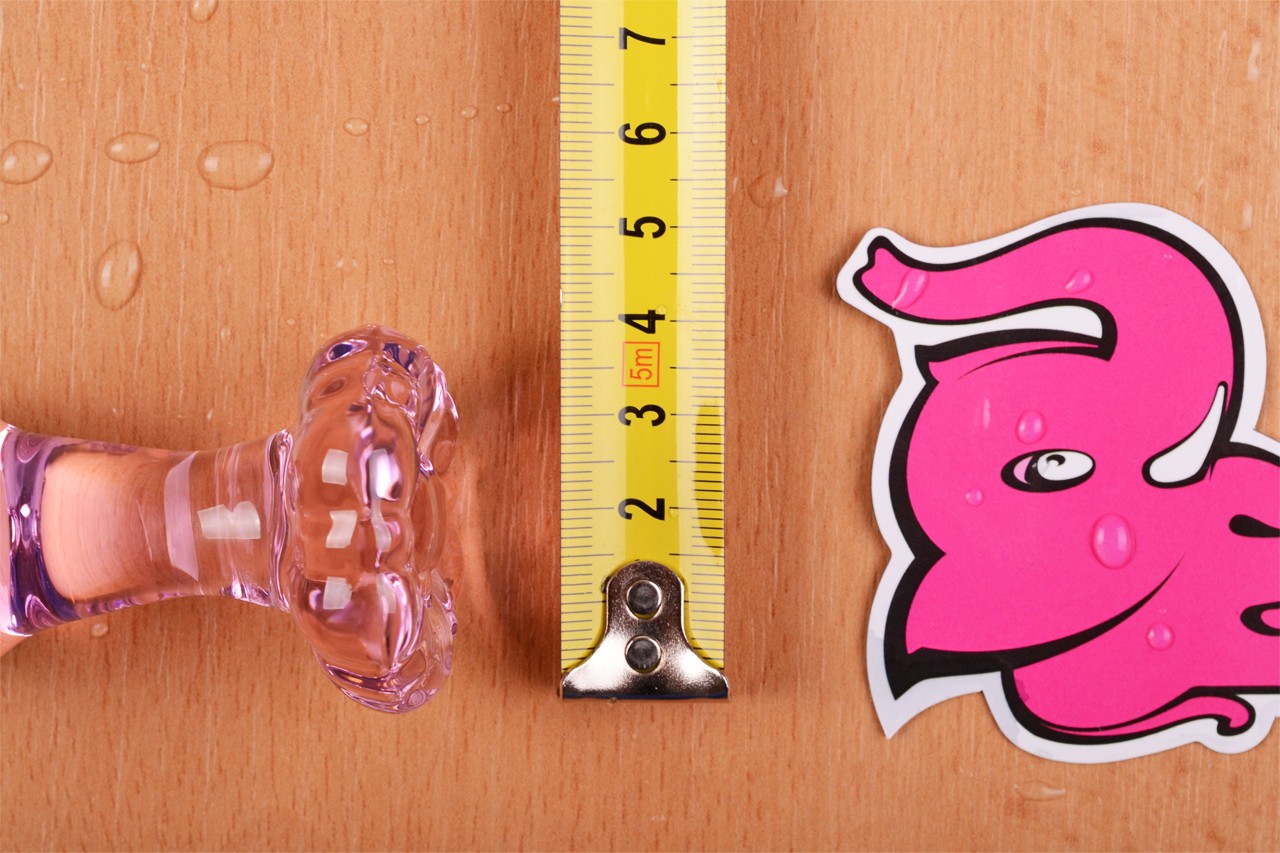 Análny kolík Flower Glass Plug s metrom