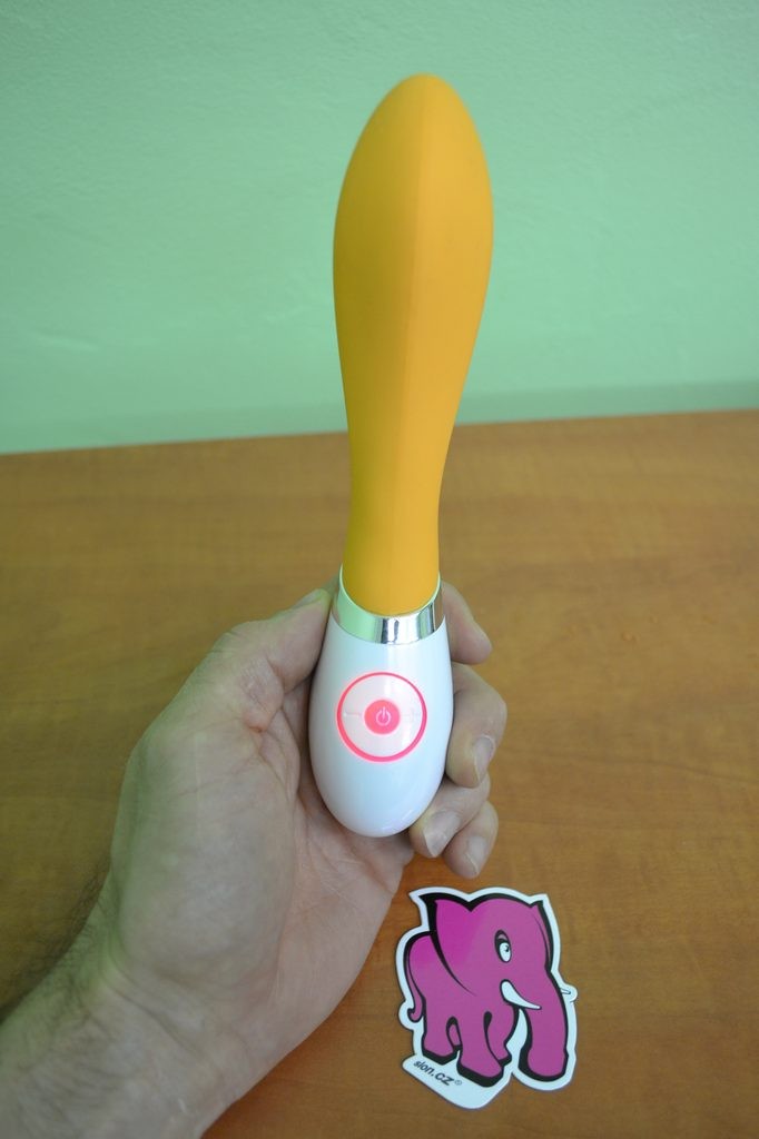Vibrátor silikónový Oranžový banán 20cm