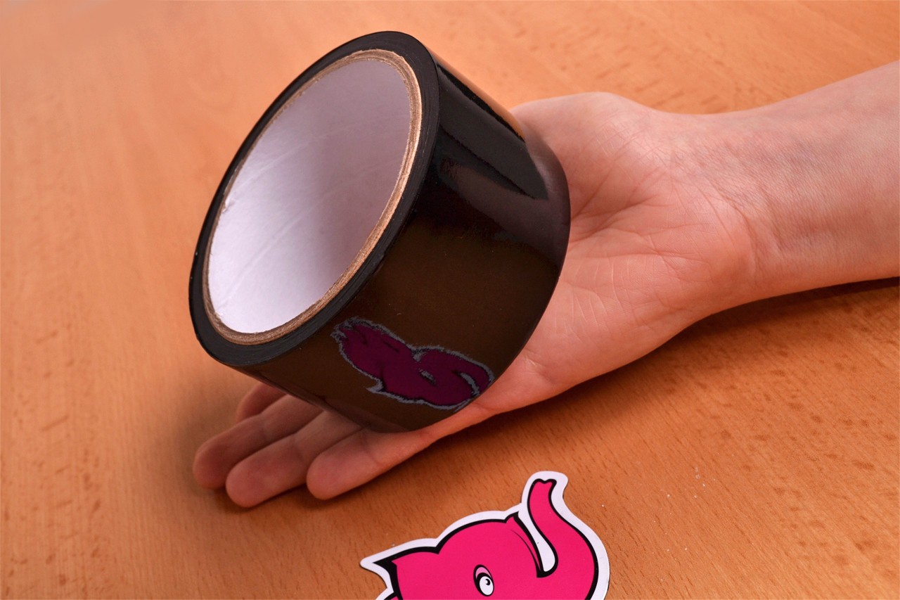 Bondážna páska Noir - fotenie v predajni Ružový Slon Havířov