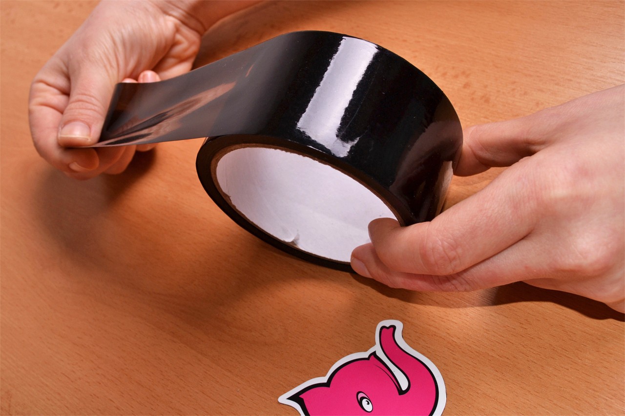 Bondážna páska Noir - odbaľovania pásky