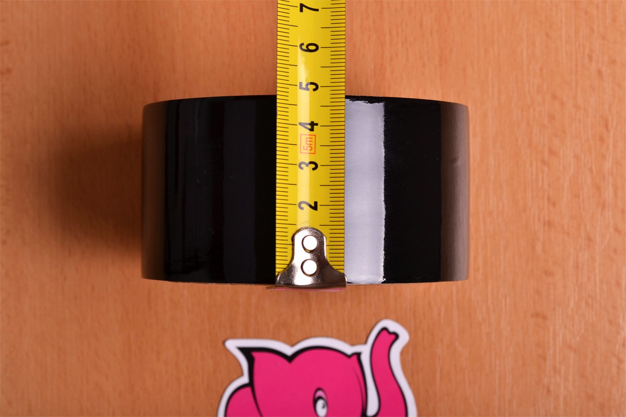 Bondážna páska Noir - meriame šírku pásky