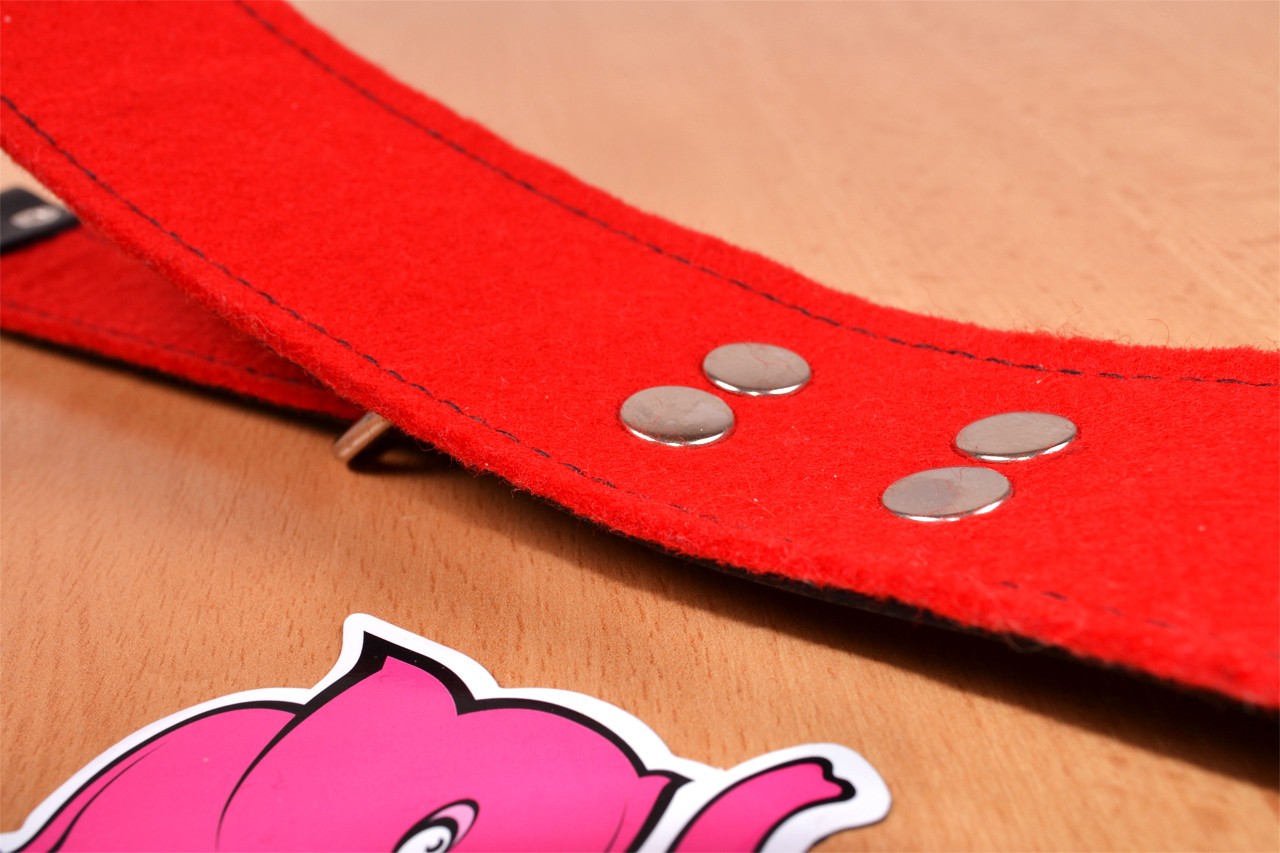 Kožený obojok na krk - detail vnútornej strany obojku