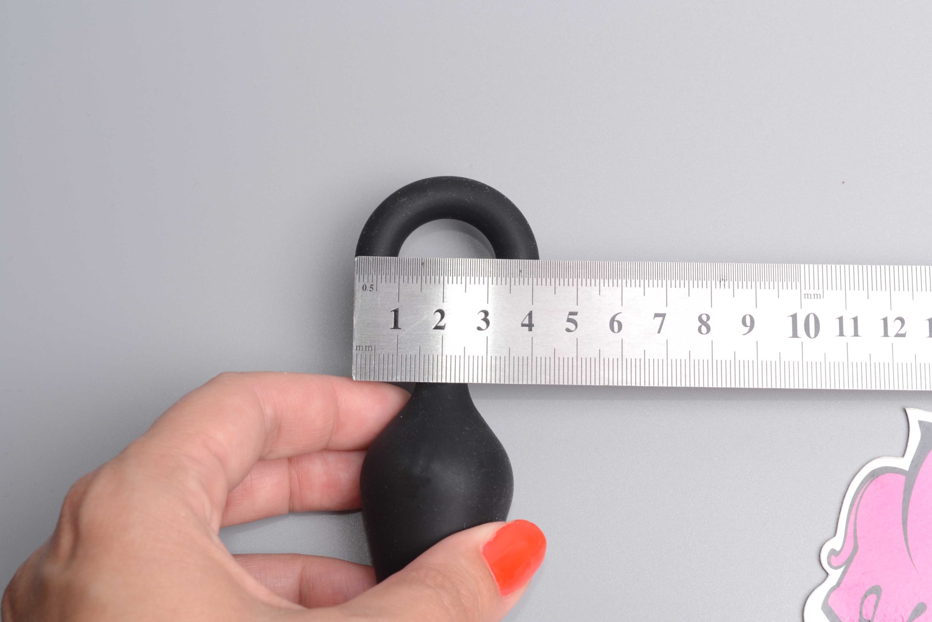 Análny kolík Soft Feel s očkom, malý, rozmery