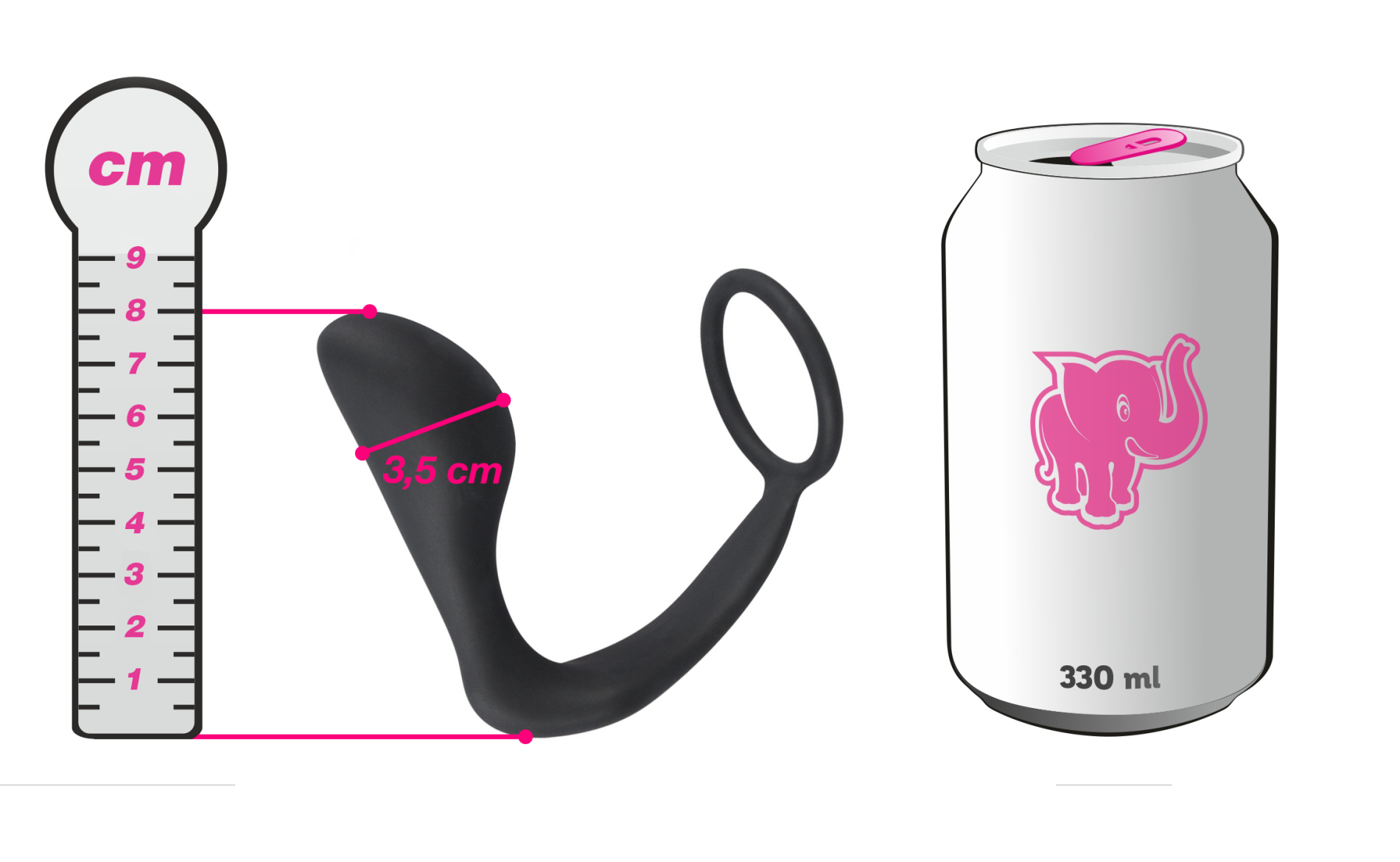 Análny kolík s erekčným krúžkom Ring & Plug