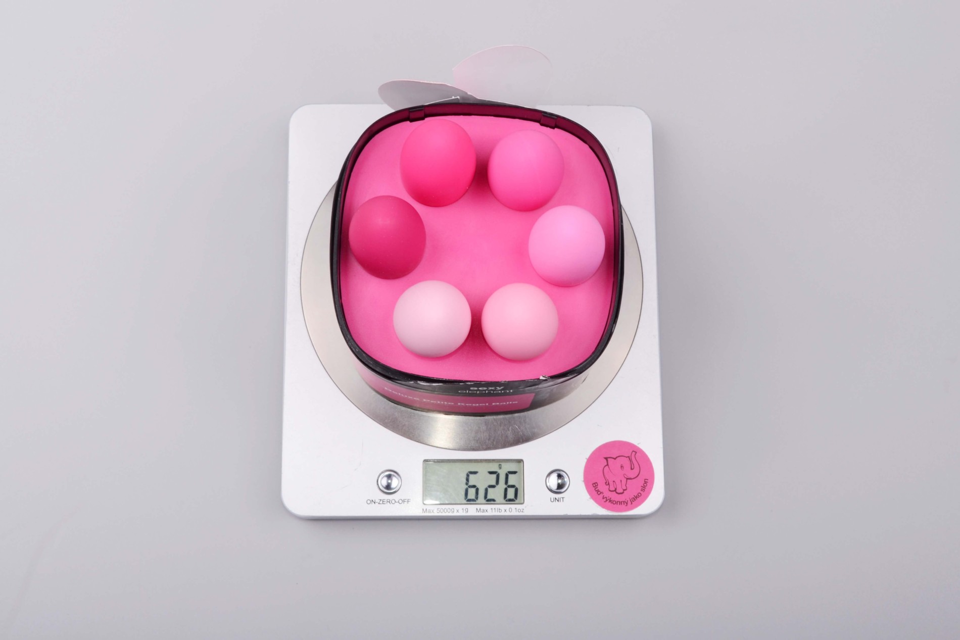 Sada vaginálnych činiek Deluxe Petite Kegel Balls, váha