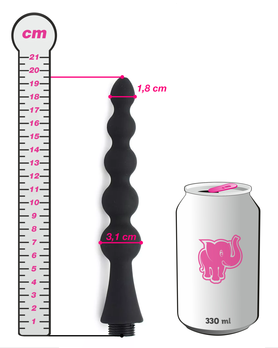 Analna sprcha Black Beads, plechovka