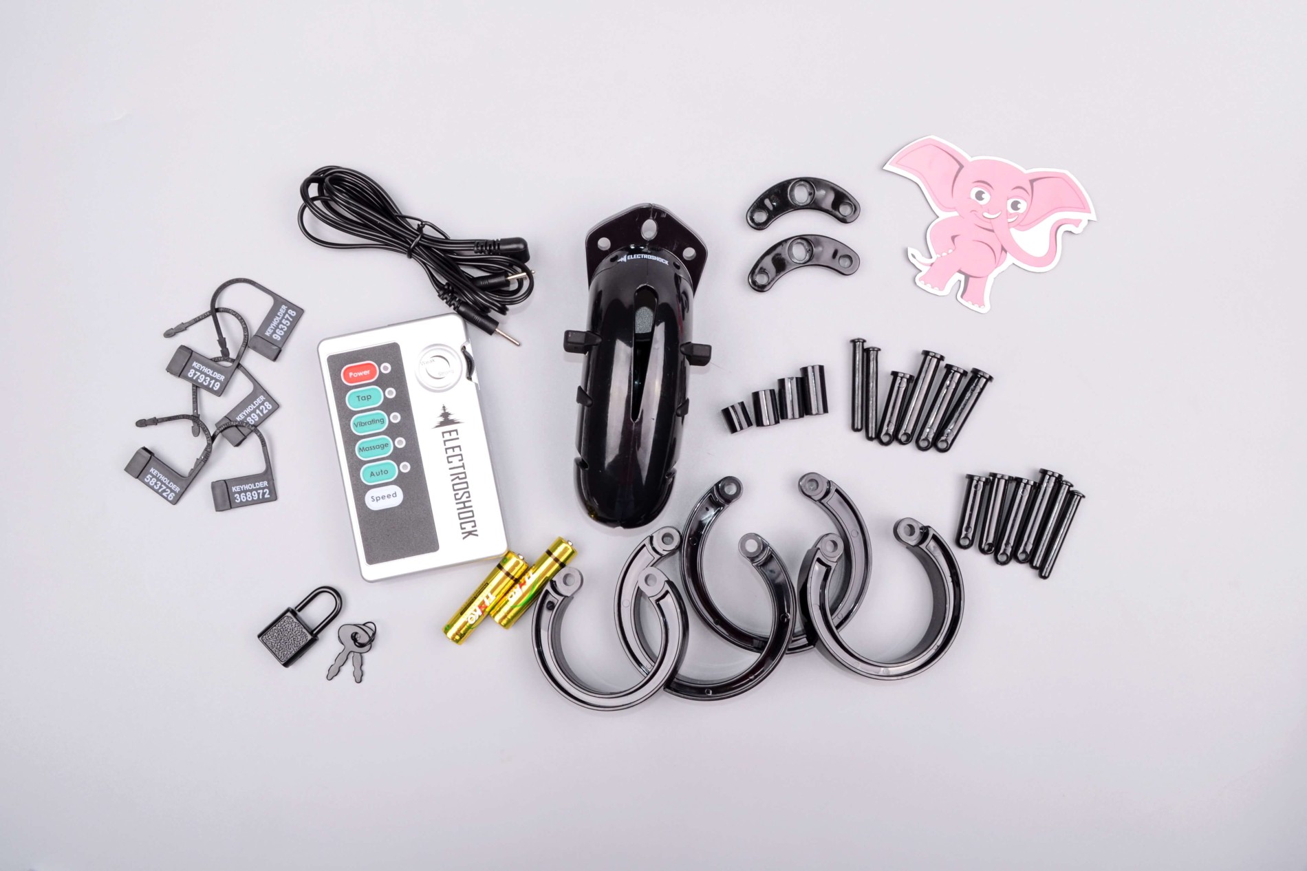 Elektrický pás cudnosti Spark of Obedience s ovládačom