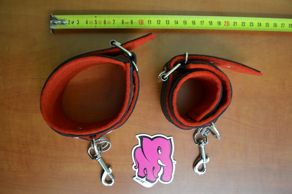 Kožené putá na ruky BlackRed