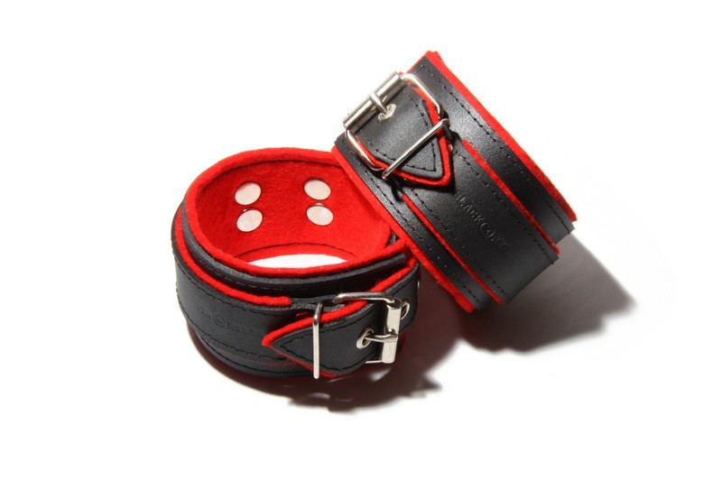 Kožené putá na ruky BlackRed