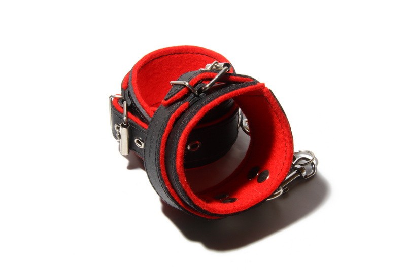 Kožené putá na ruky BlackRed