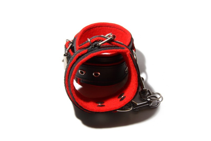 Kožené putá na ruky BlackRed