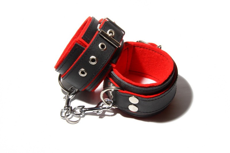 Kožené putá na ruky BlackRed