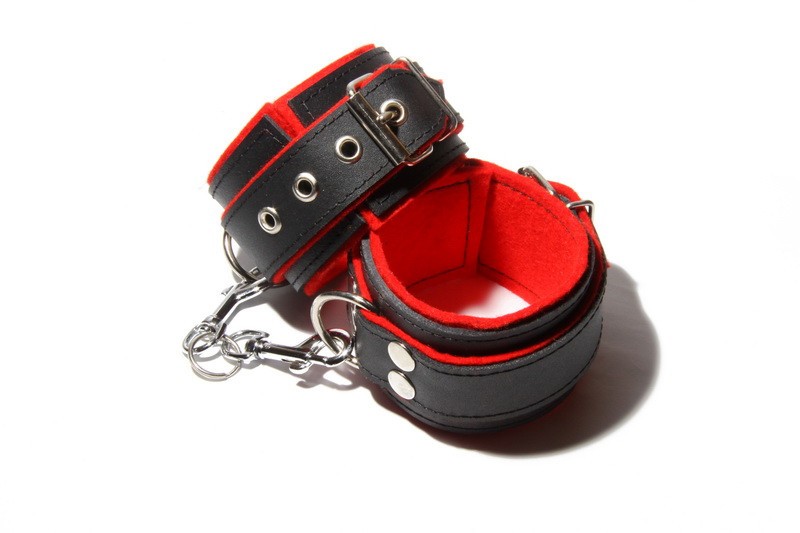 Kožené putá na ruky BlackRed