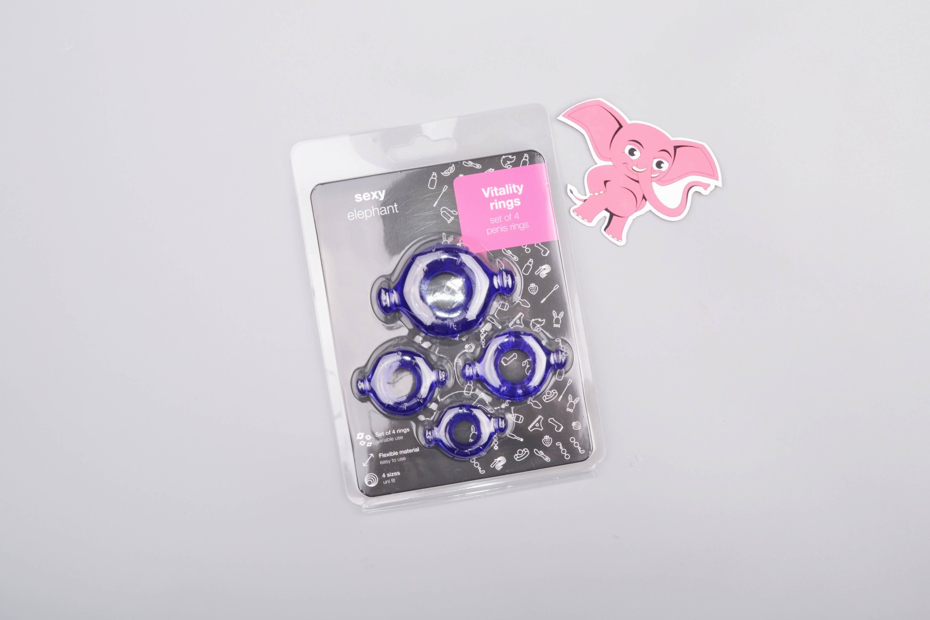 Erekčné krúžky Vitality - sada 4 pomôcok