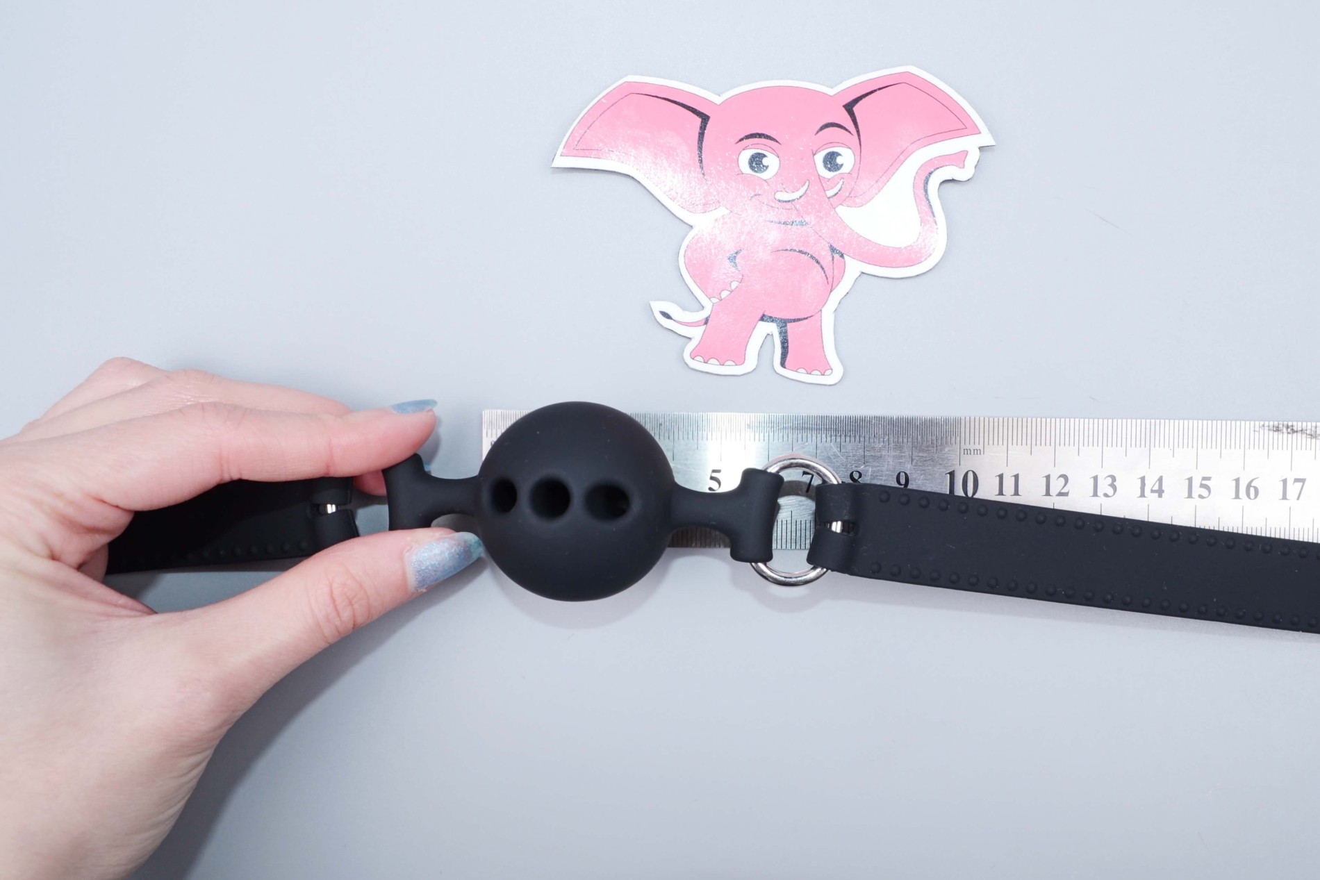 Silikónový kolík s prieduchmi Inhale, rozmery