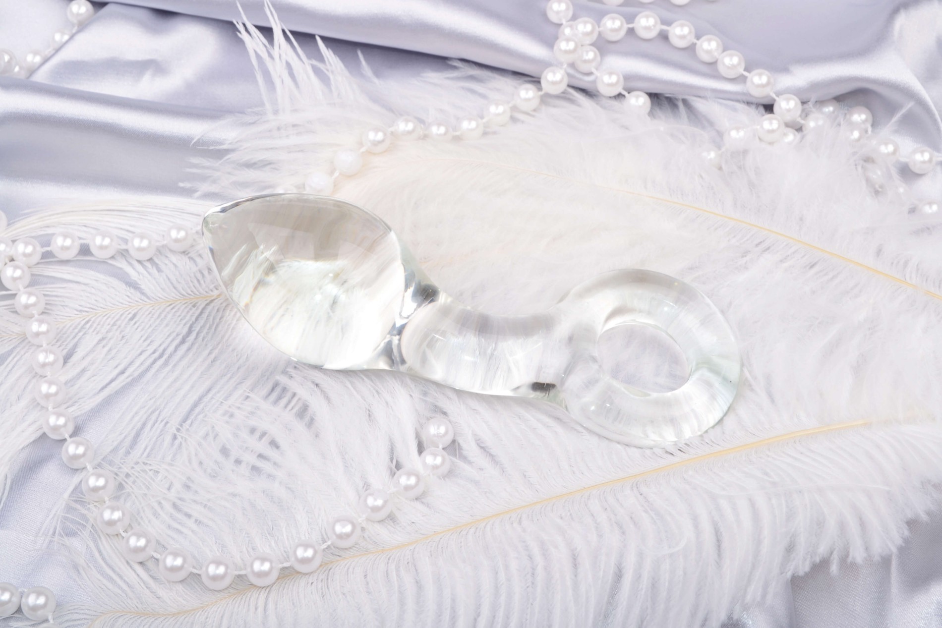 Sklenený análny kolík Glass Ring