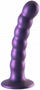 Análne guľôčkové dildo Metallico Beaded (13,8 cm), fialové
