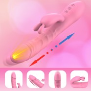 Handsfree pulzátor s výbežkom na klitoris Pulzie Bunny (22 cm)