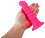Silikónové dildo s prísavkou Hot Pink (18 cm)