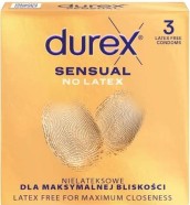 DUREX Sensual No Latex – bezlatexové kondómy (3 ks)