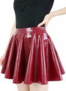 Červená latexová sukňa Misty