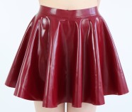 Červená latexová sukňa Misty