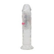 RealRock by Shots LED Vibrating Straight Cock - 6 / 15 cm - Transparent