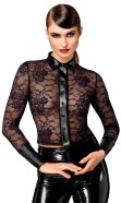 NOIR F377 Noirelle Lace Button-up Shirt