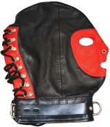 ROUGE Leather Mask with D-Ring and Lockable Buckle Strap