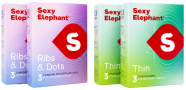 Súprava štyroch balení kondómov Sexy Elephant Mix (12 ks)