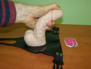 Pripínací gélový penis 18 cm