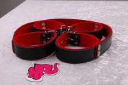 Kožená putá na ruky a nohy BlackRed